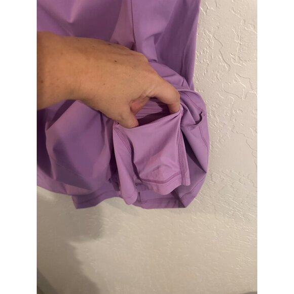 Outdoor Voices One Shoulder Lavender Athletic Workout Shorts Dress - Picture 10 of 11